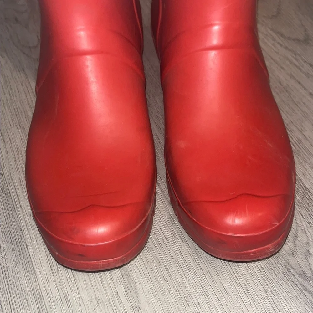 Hunter Red Tall Rain Boots